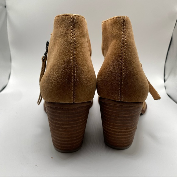 Sam Edelman Womens 8.5 Suede Bootie Macon Camel Ankle Boot Zip Block Heel NWB - Picture 5 of 11